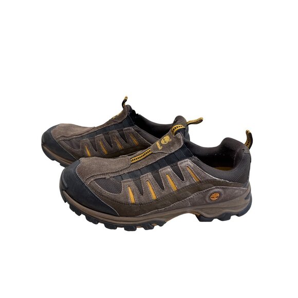 Timberland Mens Brown Leather Slip-On Sneakers Size 12M SKU 7715 - Picture 3 of 9